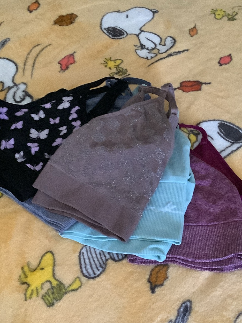 PINK Victoria's Secret Lace & Seamless Bralette Set - Black, Brown, Aqua, Plum